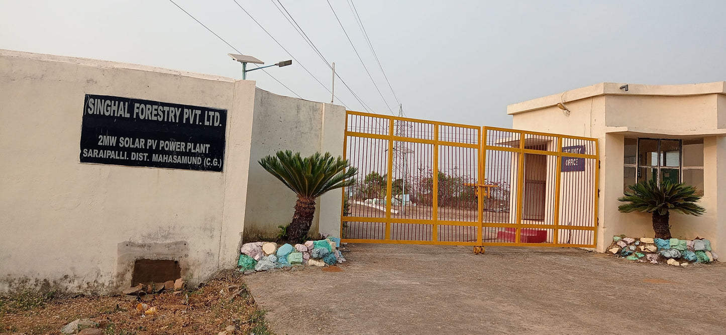 ASIND SOLAR1 Singhal 2MW Solar power plant providing green energy to the local community in India